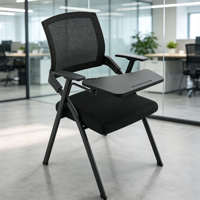 Chaise de formation pliable Foshan avec tablette d'écriture intégrée, en tube métallique, pour salle d'école, bureau, réunion, étudiant