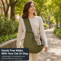 Sac de transport pour animaux de compagnie, respirant, mains libres, bandoulière, pour chat et chien, 7,5 kg, polyester, 15 couleurs, OEM, vente en gros