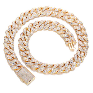 Joyería Urbana <span class=keywords><strong>de</strong></span> Lujo, Collar y Pulsera <span class=keywords><strong>de</strong></span> Eslabones Cubanos <span class=keywords><strong>con</strong></span> Moissanita, <span class=keywords><strong>con</strong></span> Servicio <span class=keywords><strong>de</strong></span> Logotipo Personalizado para Propietarios <span class=keywords><strong>de</strong></span> Marcas y Atletas - Product Image 2