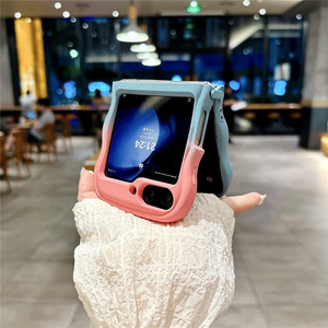 เคสซิลิโคนนิ่มสองสีลายการ์ตูนน่ารัก3D ความรักรูปหัวใจไล่ระดับสีสำหรับ <span class=keywords><strong>Samsung</strong></span> Z <span class=keywords><strong>flip</strong></span> 6 5 <span class=keywords><strong>4</strong></span> 3 Flip6 Flip5 - Product Image 5