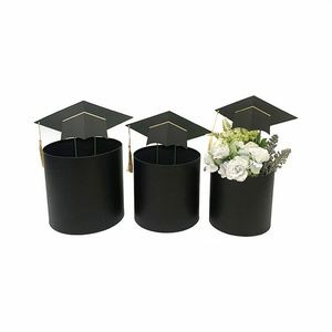 Graduation Fresh Flower <b>Box</b> <b>Hat</b> Hug Bucket Three-Piece Set Handcrafted with Stamping Technique Bucket <b>Box</b> Elegant Gift <b>Box</b> - Product Image 4