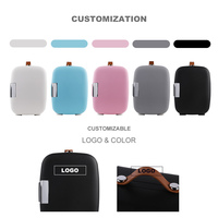 Mini réfrigérateur portable, petit réfrigérateur 4L 12V 220V, réfrigérateur cosmétique pour la maison, la voiture, mini réfrigérateur pour hôtel, mini bar