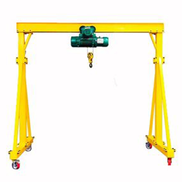 High Quality Indoor Portable Mini Gantry Crane with Electric Hoist Remote Control Engine Motor & Bearing-Customized Capacity