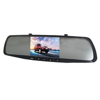 Monitor para Vehículo de 4.3 Pulgadas, Monitor de Espejo Retrovisor para Auto, Entrada de Video Bidireccional, Pantalla Independiente