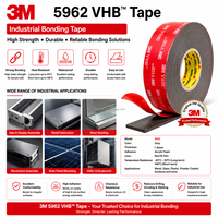 Ruban adhésif en mousse acrylique découpé sur mesure OEM 3M 5962, pièces adhésives VHB personnalisées pour la fabrication et l'assemblage industriels, ruban 3M authentique