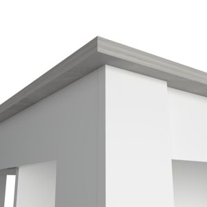 Chariot de cuisine moderne DB Brooklyn en bois de chêne massif avec trois étagères dissimulées îlot de cuisine - Product Image 5