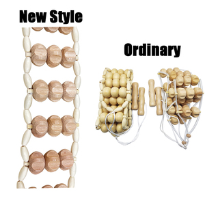 Rodillo de cuerda de masaje de espalda de madera de nuevo estilo de alta calidad, rodillo de masaje de cinturón de madera de haya para masaje corporal - Product Image 5