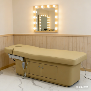 <span class=keywords><strong>Lit</strong></span> de massage électrique de luxe moderne pour salon de beauté, avec angle réglable et éponge haute densité, idéal pour les services de spa facial - Product Image 5
