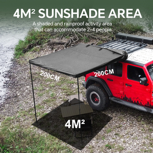 Nhcx xe Roof <span class=keywords><strong>Side</strong></span> 4x4 4WD nhanh chóng mở Sun Shade có thể thu vào xe bên mái hiên cho jeep SUV overlanding - Product Image 3