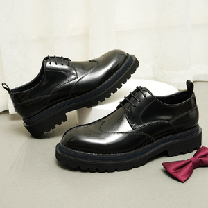 DSYX Nueva Tendencia, Zapatos de Hombre de Cuero Genuino, Cerrados, Brillantes, para Otoño, Estilo Británico, Deportivos, Casuales, Sin Cordones, Ligeros, Antideslizantes y Transpirables - Product Image 3