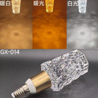 Ampoule LED en cristal YIHAN, culot E27, A50-5W, 2700K, SMD, durée de vie 50000H, AC 220V, télécommande, CRI 90, garantie 2 ans
