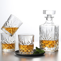 Juego de vino Popular, decantador de Whisky de vino tinto personalizado con taza de vidrio, diseño elegante