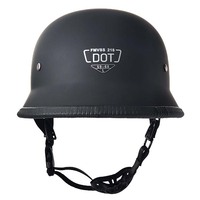 Casque de moto demi-face vintage allemand de la Seconde Guerre mondiale, personnalisé en usine, homologué DOT, doublure en mousse ABS, taille XL, état neuf