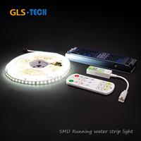 Bande LED SMD2835 Monochrome 24V 120 LED/m 8mm à Effet Pixel Chute d'Eau, Défilement et Flux, Adressable pour Décoration Intérieure