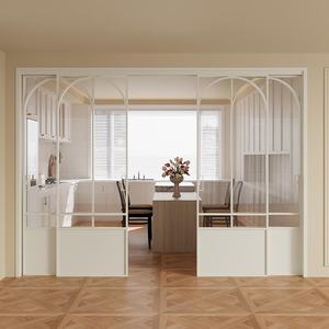 Riel para puerta corredera <span class=keywords><strong>de</strong></span> aleación <span class=keywords><strong>de</strong></span> aluminio <span class=keywords><strong>de</strong></span> estilo retro francés, diseño moderno para uso interior, para estudio, sala <span class=keywords><strong>de</strong></span> estar, Partición <span class=keywords><strong>de</strong></span> cocina - Product Image 2