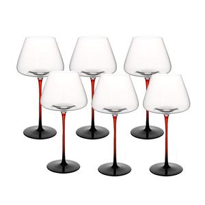 Venta al por mayor 600ml <span class=keywords><strong>de</strong></span> lujo negro <span class=keywords><strong>Borgoña</strong></span> y copa <span class=keywords><strong>de</strong></span> vino tinto soplado a mano <span class=keywords><strong>de</strong></span> cristal <span class=keywords><strong>de</strong></span> primera calidad diseño moderno copas <span class=keywords><strong>de</strong></span> vino para la boda - Product Image 4