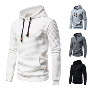 Jersey informal para <span class=keywords><strong>hombre</strong></span>, jersey de jacquard con <span class=keywords><strong>capucha</strong></span> a cuadros de <span class=keywords><strong>Amazon</strong></span>, <span class=keywords><strong>Sudadera</strong></span> con <span class=keywords><strong>capucha</strong></span> de tela de algodón acolchada, novedad de otoño - Product Image 4