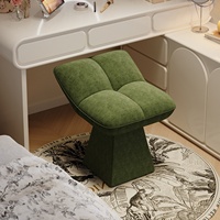 Chaise de maquillage rembourrée en flanelle de pin, tabouret de change de chaussures pour la maison, design minimaliste moderne, chaise de table à maquillage haut de gamme pour manucure