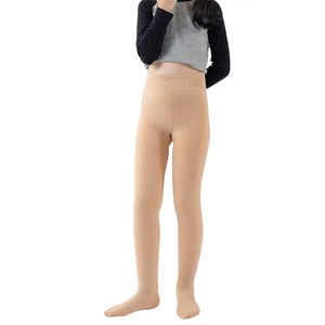 Collant da Danza per Ragazze Autunno Inverno Bianchi Foderati in <span class=keywords><strong>Pile</strong></span> Pantaloni Elasticizzati Monopezzo con Vita Rinforzata <span class=keywords><strong>Leggings</strong></span> Caldi - Product Image 5