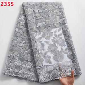 2355 Tela <span class=keywords><strong>de</strong></span> encaje nigeriana al por mayor con lentejuelas bordadas, tela <span class=keywords><strong>de</strong></span> encaje francés <span class=keywords><strong>de</strong></span> gran venta 2022 para vestido <span class=keywords><strong>de</strong></span> novia <span class=keywords><strong>de</strong></span> mujer - Product Image 2