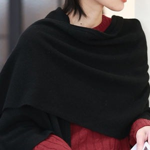 Écharpe en <span class=keywords><strong>laine</strong></span> grise à gros triangle, vente promotionnelle, écharpe tricotée <span class=keywords><strong>pour</strong></span> femmes, automne/hiver, protection du cou, taille - Product Image 6