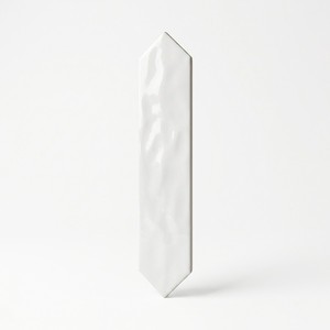 Piastrella Bianca Picket 5x25 Cm Lucida con Bordi Irregolari - Product Image 1