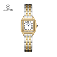 Montre-bracelet carrée rétro de luxe pour femme avec chiffres romains, mouvement à quartz, bracelet en acier inoxydable doré, style vintage, sport, affaires, mode