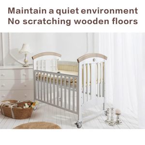 Niet-Ontsieren Vierkante Wielen 4-Pack | Draaibare Remwielen Kogellagers Zinken Oppervlak Zachte Schroefdraadbeschermers | Zware Steel - Product Image 6