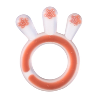 Nhà Cung Cấp Sản Phẩm Trẻ Sơ Sinh Palm Shape Teether Nước Đầy Thực Phẩm An Toàn Silicone Bé Teethers RK-N702