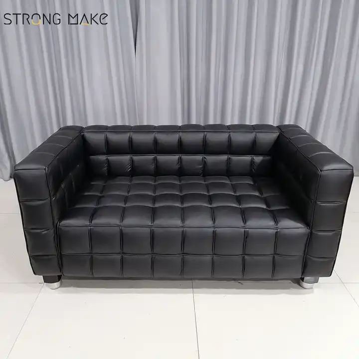 nurdic стиль ночной клуб диван сидение современный офисный диван мебельмодульный секционный черный кожаный диван для гостиной