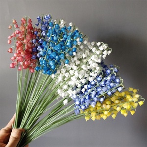 ISEVIAN Nuziale Vero Tocco Bouquet Artificiale Fiori di Giglio Della Valle Per <span class=keywords><strong>La</strong></span> Cerimonia Nuziale - Product Image 5