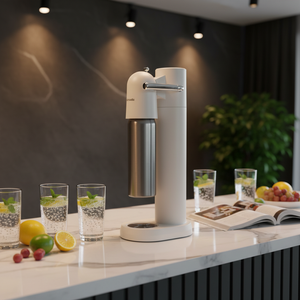 Upgrade Plastic Body With <b>750ml</b> Stainless Steel Water <b>Bottle</b> Soda Maker Physical Press Drive Manual Operation Without Battery or - Product Image 4