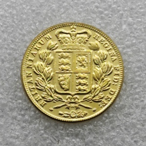 Pièces de monnaie commémoratives de style antique du Royaume-Uni de 1871, 1 pièce Sovereign - Victoria, cadeaux, décoration de la maison - Product Image 3