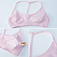 Soutien-gorge de sport sans coutures à maintien élevé pour femme, bretelles en Y, dos sculptant, séchage rapide, coussinets amovibles à l'avant, XL, Spandex/Nylon