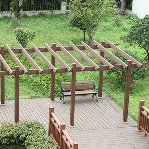 Gazebo extérieur extérieur en composite avec <span class=keywords><strong>poteau</strong></span> et poutre au design moderne, pergola en <span class=keywords><strong>bois</strong></span> naturel à grille wpc - Product Image 3
