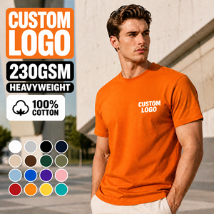 T-shirt pour homme avec logo personnalisé, 230 GSM, 100% coton, col rond, vêtement décontracté - Product Image 1