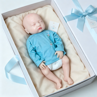 Reborn-Babypuppe 18 Zoll Vollkörper Weich Silikon Realistisch Neugeborenes für Säuglingspflege-Training Elternpraxis