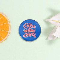 Spedizione Diretta di Badge Rotondi Personalizzati Stampati, Spille Personalizzate con Cartoni Animati, Citazioni Ispiratrici, Figure di Animali e Piante