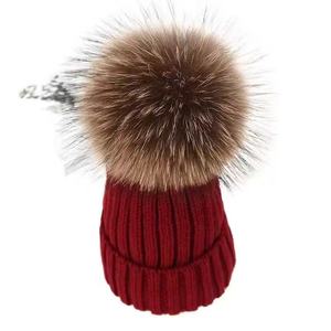 Sombrero de <span class=keywords><strong>invierno</strong></span> para <span class=keywords><strong>mujer</strong></span> con bola de piel, <span class=keywords><strong>Gorro</strong></span> con pompón de piel de mapache Natural grande, <span class=keywords><strong>gorro</strong></span> desmontable con pompón de piel auténtica para <span class=keywords><strong>mujer</strong></span> y niño - Product Image 5