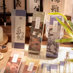 30pcs/pack Boxed bookmark ancient picture scroll series ancient Chinese advanced sense students stationery reading book