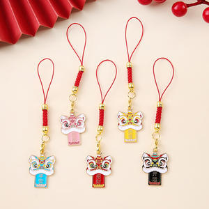 Kit de cordón para teléfono con diseño de Danza del León DIY, llavero trenzado de la suerte Guochao para la creación de amuletos personalizados y regalos culturales - Product Image 2