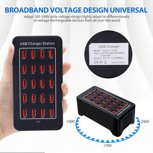 شاحن حائط ذكي بـ 20 منفذ W/20A <span class=keywords><strong>USB</strong></span> متعدد الوظائف PD لشاحن حائط <span class=keywords><strong>USB</strong></span> لسطح المكتب - Product Image 6