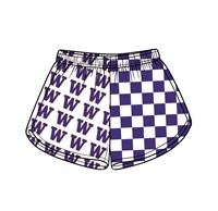 Pré-vente : Short pour enfants à taille élastique, motif logo d'équipe et carreaux, pois et léopard, pour l'été