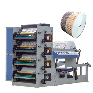 Full Automatic high Speed 2 4 6 color flexo printing machine Plastic film / Paper flexographic printers