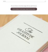 Journal de Gratitude Quotidien Original SYC avec Couverture en Tissu et Reliure Spirale, 100 Feuilles, pour la Réflexion, la Pleine Conscience et le Bonheur