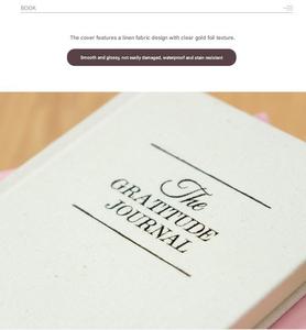 Cuaderno de Gratitud Diaria Original con Encuadernación <span class=keywords><strong>en</strong></span> Espiral, Cubierta de Tela, 100 Hojas SYC <span class=keywords><strong>para</strong></span> la Felicidad, Mindfulness y Reflexión - Product Image 4