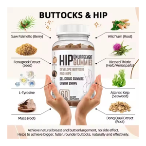 Suplemento vegano natural OEM, mejora amigable, levantamiento de cadera, refuerzo de glúteos, gomitas mejoradas para glúteos más grandes - Product Image 4
