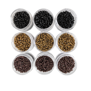 <span class=keywords><strong>Micro</strong></span> anneau doublé de silicone en aluminium de 5*<span class=keywords><strong>3</strong></span>*3mm, perles nano d'extensions de cheveux, vente en gros de 1000 pièces/bouteille - Product Image 4