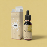 Boîtes cosmétiques écologiques personnalisées avec logo imprimé recto-verso, poignée portable, flacon compte-gouttes en verre de 30 ml pour huiles essentielles, en papier