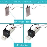 12V Pd Trigger Kabel, pd Decoy Trigger 12V USB-C Buchse, USB C Pd Trigger auf 12Volt DC Jack 3.0mm 3.5mm